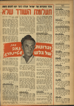 העולם הזה - גליון 1038 - 28 באוגוסט 1957 - עמוד 14 | החי אלוף החקירות של ׳שואל מגלה כיצד יצא לתפוס נושע סובר וקוץ בו ך • חיפה, עסקו פועלי הנמל בפריקת מטען סוכר מבטן אוניה, הותקפו על־ידי להקות דבורים, נמלטו מן