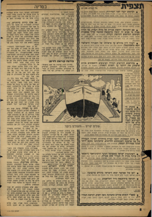 העולם הזה - גליון 1116 - 18 בפברואר 1959 - עמוד 8 | במדינה • המיסים יועלו לפני הבחירות. ההיעלאה תעשה ת-חת. מסות׳של היטלים מיוחדים לקליטת העליה, ותכניס לאוצר קרוב ל־ 70 מיליון ל״י it׳nn .זו, למעשה, העלאה של תשעה