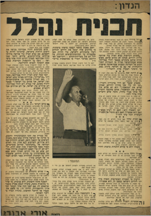 העולם הזה - גליון 1132 - 9 ביוני 1959 - עמוד 3 | * Vחד מידידי הרצה לא מכבר בפגישת־הסברה פנימית בנהלל. כשגמר להציג את התוכנית המעשית ורבת־השלבים של ההשתלבות במרחב, קם בחור צעיר, קצין בצה״ל וקרוב משפחתו של אחד