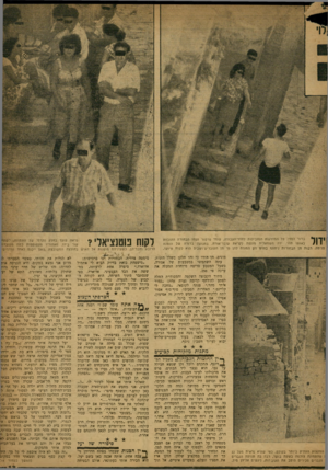 העולם הזה - גליון 1194 - 10 באוגוסט 1960 - עמוד 13 | ידול ברור למדי. על המדרגות ה מובי לו ת לחדר־העבודה, עומד סרסור ועמו הבחורה העובד ת באותו חדר. ידה ה ש מאלי ת מונפת לקראת עובר־אורח, ב תנוע ה ברורה של הז מנה