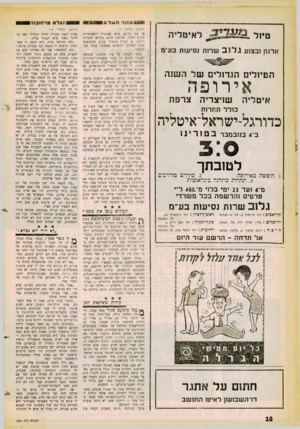 העולם הזה - גליון 1251 - 30 באוגוסט 1961 - עמוד 16 | 5886 מחו להשד 35* 8י @ ₪ ^ ^ 13ל אי ט לי ה טיזל ארנון ובצוע גלוב שרות נסיעות בע־מ ה טיולי ם הג דו לי םשלה שנ ה ופה אי ט לי ה שוי צ רי הצרפת כו ל ל תחרות