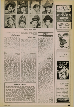 העולם הזה - גליון 1267 - 20 בדצמבר 1961 - עמוד 14 | 0?10י פעם אחת י־־־ ודיו אגשים וגר ד ב עם כב ש ה הנה בא הקברן המתוק העתקת מסמכים באיכות בסודיות במהירות (בזמן שהנך מחכה) מנורות? 1,000 מיוחדות לצלום . 500ז^\