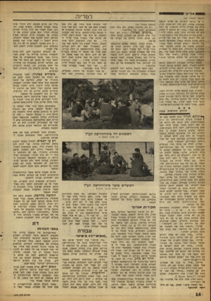 העולם הזה - גליון 1274 - 7 בפברואר 1962 - עמוד 14 | 9 0א רי ק * 1 (המשך נזננמרו 3ו) לו אך בקושי לראותה. אך אליקי הוסעה במכונית אחרת. הוא חזר לתל־אביב לבדו, בילה את שארית הלילה במסעדה, בה ניסה לנחם את עצמו :״בכלל