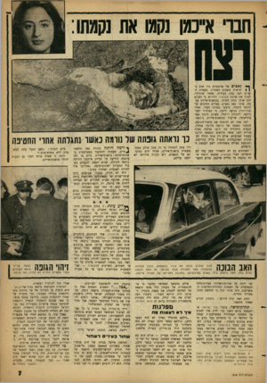 העולם הזה - גליון 1318 - 12 בדצמבר 1962 - עמוד 7 | חבוי אייכמן נקמו את ך* נאצים של ארגנטינה היו שוב ב! | חדשות בשבוע האחרון. בעצרת האו ם העז נציג סעודיה, אחמד שוקיירי, לברך את ארגון טקוארה ולדרוש כי האו״ם יקח