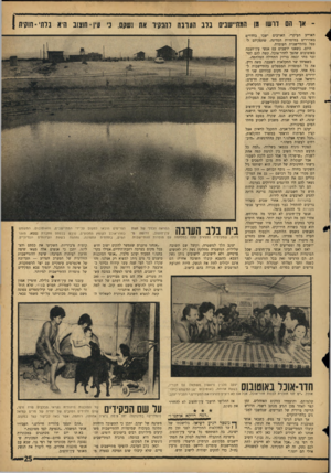העולם הזה - גליון 1447 - 2 ביוני 1965 - עמוד 25 | או הם דרשו מן המתיישבים ברג הוורגה להפקיר את ושקם, כ עין חוצוב ה א נרת׳״ חוקית5 האוייב העיקרי. האויבים ישבו בחדרים מאווררים במוסדות המדינה, שתפקידם לטפל