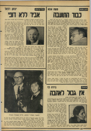העולם הזה - גליון 1463 - 22 בספטמבר 1965 - עמוד 12 | ה כנ ס ת משה אונא מדיניו ת יצחק רפאל עוד התועבה אביר ללא דופי הכנסת החמישית היתד, כמו כל הכנסות הקודמות — רק עוד קצת יותר גרועה. הידיים הורמו לפי פקודה של