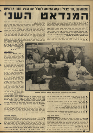 העולם הזה - גליון 1471 - 10 בנובמבר 1965 - עמוד 12 | במסווה שר ״סוד צבאי״ נרקמה המזימה לשרור את הנציג השני מ.ושימת המנדאט השני *,צורה בה נערכות הבחירות בישראל פותחת פתח רחב לשיבושים, לסילופים ( ) ואפילו לזיופים