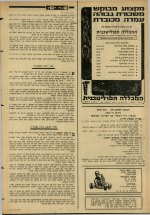 העולם הזה - גליון 1473 - 24 בנובמבר 1965 - עמוד 20 | מקצ 1עמסקש משמרתנב 1ה ה עמדהמ כו בדת כל אלה מקנה לך תעודת הסמכה של המכללה הפולמוכנית מיסווט של יוצאי הסגל האקדמי של וזטנציון, מכון טכנולוגי לישואל המוסד היחיד