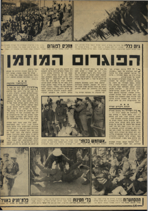 העולם הזה - גליון 1485 - 16 בפברואר 1966 - עמוד 14 | טור ארוך של שוטרים, חובשי קסדות ונושאי אלות ומגינים, נכנס לנתניה. זהו חלק ממאות — ואולי אלפי — שוטרים שגויסו עם שחר לקראת מיבצע הפרובוקציה, בנתניה ובמשולש