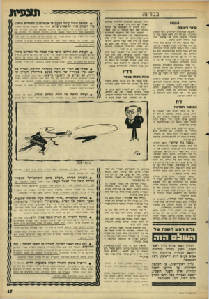העולם הזה - גליון 1514 - 7 בספטמבר 1966 - עמוד 17 | תצפית במדינה העם שינוי רטובה ארבעה סטודנטים ישראליים חזרו השבוע מתורכיה. הם היו רק טיפה קטנה בגל הישראלי שהציף הקיץ את ארצות תבל, ועתה מתחיל לשוב ארצה. אבל