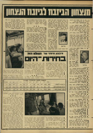 העולם הזה - גליון 1522 - 2 בנובמבר 1966 - עמוד 11 | ענות בלאו או בהן. השאלה היא מורכבת, והתשובה, לכן, מורכבת אף היא• אלוף־מישנה יוסף הראל, איש עסקים :״כן נ • פרום׳ רענן וולקני, מרצד, בפקולטה לחקלאות :״זה לא