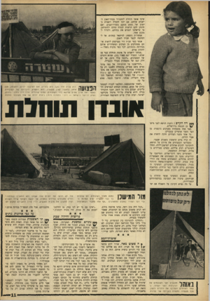 העולם הזה - גליון 1540 - 8 במרץ 1967 - עמוד 11 | שיכו אנשי תוחלת להתגורר בבתי־האבן הישנים שלהם, אם יוכו להכרה רשמית כישוב של ממש מטעם משרד־הפנים, ואם תינתן להם הרשות לבנות בתים ולהתרחב. או שייאלצו לנטוש את