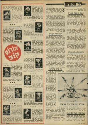 העולם הזה - גליון 1601 - 8 במאי 1968 - עמוד 29 | 11 הסודות (המשך מעמוד )25 תים, התותחנים, ההנדסה, התובלה וכו׳, היה 25,699 איש. הנ ש\2 ב צי בי ה צ׳כוסלובקיה היתד, ספק הנשק הגדול הראשון של מדינת־ישראל. אהוד