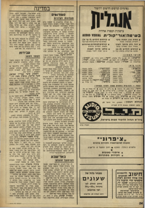 העולם הזה - גליון 1619 - 11 בספטמבר 1968 - עמוד 24 | אולי משום כך עבר מילק־באר גדול אחד, השייך לחברת שטראוס והשוכן ברחוב דיזנגוף, לשיטה של הגשה תמורת פתקים: משלמים בקופה, והעובד מקבל פתק בלבד, ומגיש את הגלידה.