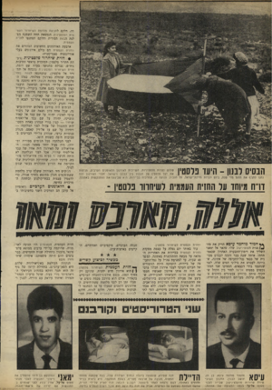 העולם הזה - גליון 1635 - 1 בינואר 1969 - עמוד 18 | דה, הלקם ל תנוע ת מלחמת השיזזרור העממית הפלסטינית, הנמצאת תחת השפעת מפלגת הבעת הסורית וחלקם הסתנפו לחזי ת העממית. הבסיס לבנון -היעד פלסטין שלוש נערות פל
