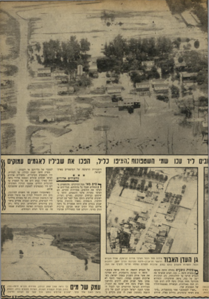 העולם הזה - גליון 1639 - 29 בינואר 1969 - עמוד 17 | ליד עכו שמי השטטנחז;הציפו כליל, הפכו את שביליו לאגמים עמוקים היסטוריה הרשומה של הטימטרים בארץ־ ישראל. נחשולים אדירים ^ מים כאו מכל הכיוונים: מהגשמים, מ!
