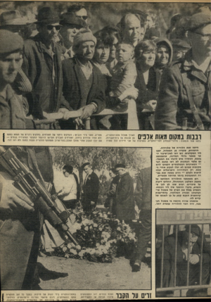 העולם הזה - גליון 1644 - 6 במרץ 1969 - עמוד 9 | רבבות במקום מאות אלפים ז בלטו שתי תופעות: סידורי־הבטחון חסוי־התקדים, בצפיפות של שני חיילים לכל עשרה חיתה זאת הלווייה של טלוויזיה. ההמונים, שנעדרו מן המסלול,