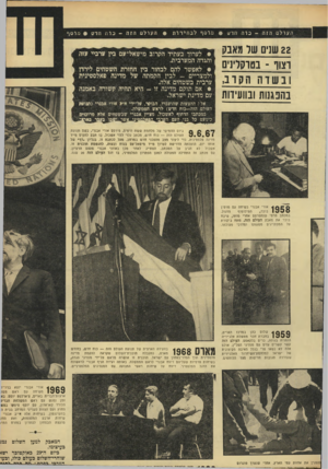 העולם הזה - גליון 1677 - 22 באוקטובר 1969 - עמוד 21 | העולם הזה -כוח חדש 22 שנים שד מאבק רצוף -בם וקלינים ובשד וז הקרב, בהפגנות ובוועידות מוסף ל ב חי רות העולט הזה -כוח חדש * מוסף • 1לערוך -בעתיד הקרוב מישאל־עם