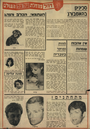 העולם הזה - גליון 1679 - 5 בנובמבר 1969 - עמוד 35 | סנעיפ בהאממרג העתונא; ה 3ד 3והנהג הוא רזה, בלונדיני, בן למשפחת עשירים. למרות זאת הוא נסע לגרמניה דווקא לעשות כסף. ולאט לאט הוא באמת הצליח. כשחשב כבר לפתוח