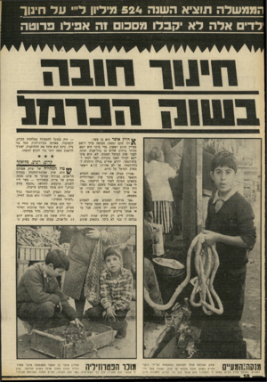 העולם הזה - גליון 1695 - 25 בפברואר 1970 - עמוד 12 | תממשדה תוציא השנה 524 מידיון דיי׳ ע ד חינוך ד די אדה רא קבדו מסכו זה אפירו פרוטה הרון אזפר הוא בן עשר. \ * ילד שקט ונחמד, העושה עליך רושם מצויין מרגע ראשון.