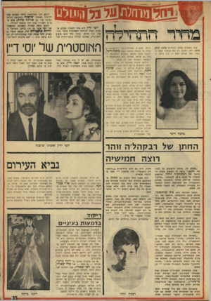 העולם הזה - גליון 1728 - 13 באוקטובר 1970 - עמוד 35 | יוסי שוהה כעת בארצות־הברית, שם הוא עושה סרט — ושם טוענים יודעי־דבר, אוסטרית שר יוסי ד״ן במכמורת, שם יש לו בית בסיגנון כפרי בסמוך לבית אחיו, יגאל ידי] .אלא