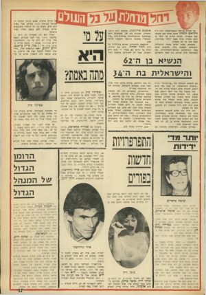 העולם הזה - גליון 1750 - 17 במרץ 1971 - עמוד 37 | הוא התחיל לדרוש ולחקור, וגילה שאשתו בוגדת בו כבר מאז הבחירות לכנסת השישית. אף אדם לא אוהב לגלות שאשתו שומרת מפניו סודות, והשחקן שלנו לא היה יוצא מהכלל.