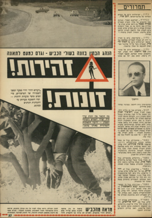 העולם הזה - גליון 1786 - 25 בנובמבר 1971 - עמוד 37 | י׳״ יי תמרורים נחוגי יום־הולדתו ה־ 82 של הנשיא השלישי של מדינת־ישראל, זלמן שזר. נבחרה. לפרלמנט המצרי, כנציגת אחד הרובעים של קהיר, הזמרת המצריה פאידה כאמל בת ה־