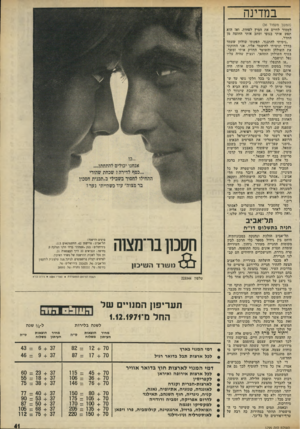 העולם הזה - גליון 1795 - 26 בינואר 1972 - עמוד 42 | לשנת הפרסוס הססשותיח • סטודיו טלפון 223344 תעריפזן המנ 1״ ם של החל 1.12.1971*0 • ציחם 1נרא העובס רו ה לשנה בלירות מחיר הוצאות העיתון משלוח דמי המנוי בארץ לכל
