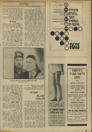 העולם הזה - גליון 1802 - 14 במרץ 1972 - עמוד 28 | סינוייו גזולים () 9 יו ת ר !טפסים טינזתייס טלוויזיה סימניס (המשך מעמוד )26 הוליד עכבר. גיל שהוא איש חדשות בדמו אומנם הסביר, כי הוא מתכונן להמ ריא במסלול ארוך,