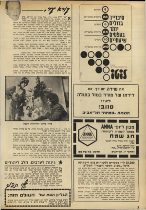 העולם הזה - גליון 1804 - 28 במרץ 1972 - עמוד 2 | .״ תוכל לראות אמנותו במוסף האביב ה־פירחוני, המתחיל בעמוד .17 לקראת חג ״שבוע הספר העברי״ תשל״ב, אשר ייפתח ב־ 2בחודש מאי בחסות סגן ראש הממשלה ושר החינוך והתרבות,