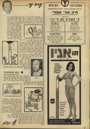 העולם הזה - גליון 1813 - 31 במאי 1972 - עמוד 2 | דריאן המצהיר כי ״בשבילי אין דבר חשוב יותר מאשר לצייר קאריקטורות,״ היה צריך לעבור כמובן אח כל שלבי ההסתגלות של עולה חדש. שכן, למרות שהקאריקטורה היא שפה