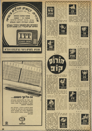 העולם הזה - גליון 1828 - 13 בספטמבר 1972 - עמוד 29 | חודש חזק ומלא התנגשויות המתחיל בשבוע אלים, ממש. אל תריב, למען השם : אתה יכול לגרום לאדם לא שלילי ביותר נזק רציני מאוד. ואל 111 0 תיכנש לתאונות: אתה 21במרס -