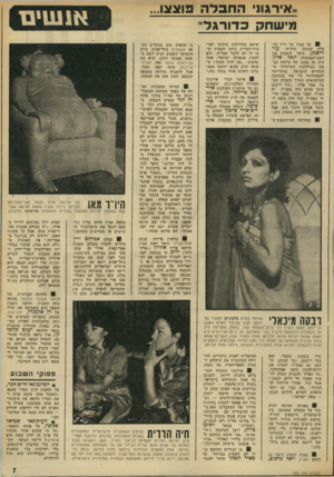 העולם הזה - גליון 1831 - 4 באוקטובר 1972 - עמוד 7 | מ־שחק כ דו רג ל״ על עברו של ידר הנהלת תנועת החרות עזר וייצמן, סיפר השבוע סגן ראש״חממשלה יגאל אלון. היה זה בכנס של טייסת הצפון במילחמת השיחרור שהתקיים ביבניאל.
