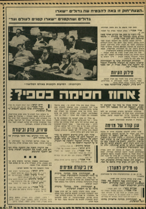 העולם הזה - גליון 1835 - 1 בנובמבר 1972 - עמוד 23 | הצעת״החוק נתקבלה בקריאה טרומית ב 63-קולות המערך, גח״ל, המפד״ל ול״ע, נגד 11 קולות הסיעות הקטנות* אגו״י נמנעה.