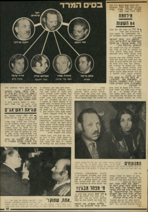 העולם הזה - גליון 1843 - 27 בדצמבר 1972 - עמוד 15 | בן־גוריון אינו אישיות פחות כאריז־מטית מבגין, ושילטונו במיפלגתו לא היה פחות מוחלט, ובכל זאת, כאשר הרים את דגלו האישי נגד מנגנון מיפלגתו, נחל תבוסה ונשאר בראש