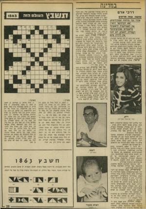 העולם הזה - גליון 1863 - 16 במאי 1973 - עמוד 25 | הפגישה המקרית הראשונה אירעה חודשיים אחרי מלחמת ששת הימים. העיתונאי הערבי הישראלי לוטפי משעור יצא אז לראיין ׳סטודנטים ׳ערביים באוניברסיטה העברית בירושלים, עבור