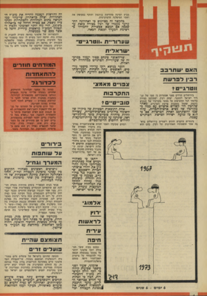 העולם הזה - גליון 1867 - 13 ביוני 1973 - עמוד 4 | מביע תמיכה מחודשת בניכסון ותוקף בעקיפין את ראשי המיפלגה הדמוקרטית. בהקשר זה מציינים כי לאחרונה התערער מעמדו שד רכין כצורה כזאת עד שספק אם תמצא אפשרות להבדילו