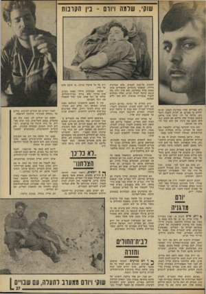 העולם הזה - גליון 1889 - 14 בנובמבר 1973 - עמוד 27 | שוק׳ ,שלמה ויורם ־ נין הקרבות לעשות על־מנת לעצרם, אלא שמרבית חייליו, שנפגעו בינתיים, משאירים אותו כמעט בודד במערכה, הוא אינו יודע מהו הנשק שיוכל לטילי הנ״ט.