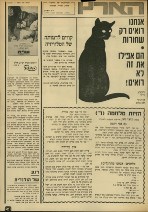 העולם הזה - גליון 1892 - 5 בדצמבר 1973 - עמוד 31 | איך היא קיבלה את זה? — ואח של ענת שבוי. בסוריה. — בסוריה דווקא. חבל. ושוב אתה בודק, ומתייק. … איך שלא יהיה, מי שלא רוצה להבין את זה, יכול תמיד להסביר את לחימתם