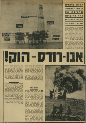 העולם הזה - גליון 1897 - 9 בינואר 1974 - עמוד 11 | תקלה ט ר אגי ת גרמה לתאונה אחד מאוצרות סיגול קידוח הטבעהגדול 0 שבידי המדינה י• אש שפרצה ביום השלישי בשבוע } | שעבר בשדזדהנפט הימי שבידי יש ראל, אשר במיפרץ
