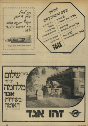 העולם הזה - גליון 1902 - 13 בפברואר 1974 - עמוד 25 |