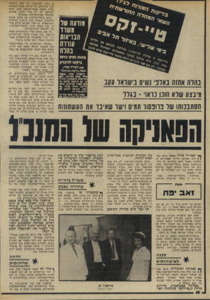 העולם הזה - גליון 1939 - 30 באוקטובר 1974 - עמוד 18 | מיבצע שלא הונן נוא הסתבכותו שד נוונסוו תמים וישו שאינו את העשתונות ך* יסטריה אחזה באלפי נ־שים צעי־ 1 1רות, בחודשי הריונן האחרונים. הן הזדעזעו כאשר קראו בעתונים