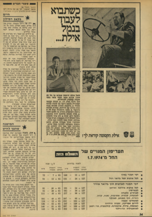 העולם הזה - גליון 1940 - 6 בנובמבר 1974 - עמוד 34 | סיפורי הבדי ם (המשך מפמוז *)3 שהפכו לאופנה.״ יחד עט זאת ציירד, ריין י אופנה לעיתון הלונדוני איבנינג סטאנדארד. כשתבוא __חיים בקצב הסילון לעבוד בנמל ך* ייד! של