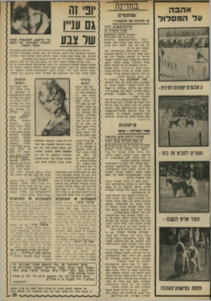 העולם הזה - גליון 1941 - 13 בנובמבר 1974 - עמוד 25 | אהבה על המסלול במדינה שופטים מהד לי ףעלל 111ברג?־ שר-חמישפטיס חוקר בתוף מישרת מי הלדיך ידיעה לעיתונים 2אפגנים •1צאים למירוץ ־ עובדי מישרד־המישפטים בירושלים