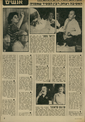 העולם הזה - גליון 1942 - 20 בנובמבר 1974 - עמוד 7 | המסיבה ויצחק רביו הפסיד שמפניה 3^ * 1 ״1ל 1 1 ¥ 1 1 1 1אחד משני ראשי סיעת הליכוד בוועד־הפועל של ההסתדרות, היה אחד התוקפניים בדיון הסוער שנערך בשבוע שעבר