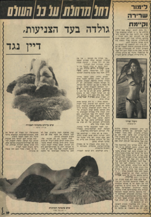 העולם הזה - גליון 1963 - 15 באפריל 1975 - עמוד 39 | לימור שרירה וקיימת גולדה בעד הצניעות, בין טיסה לטיסה יוצאים כמה דייליש ודיילות של אל־ על לבלות במיסעדה פרי סאית׳ כדי לרענן קצת את הקיבה ולש טוף את העיניים. ומה