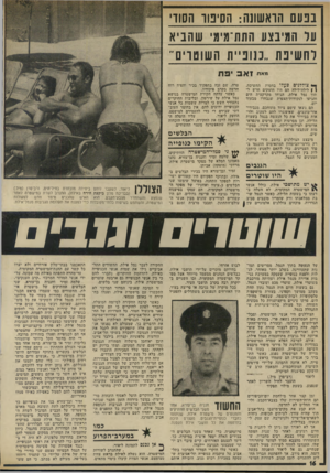 העולם הזה - גליון 1973 - 25 ביוני 1975 - עמוד 16 | בנעם הראשונה: הסינור הסוו על המיבצו 1התת־מימי 1שהביא רח שינו 1״ כוו :״ת השוטר׳![״ מאת 1א ב 9ת ך* צוללנים פעלו בחסות החשיכה. ן \ לילה־לילה הם היו חומקים חרש