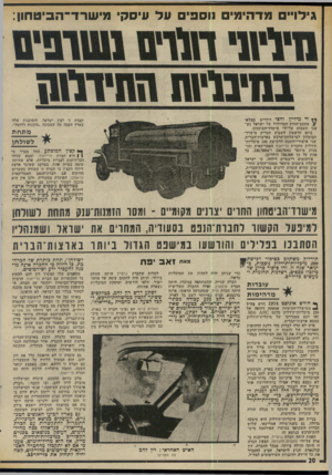העולם הזה - גליון 1979 - 6 באוגוסט 1975 - עמוד 20 | גילו״ מדהימים נוספים על עיסק מי שרד־הביטחון: ** וד מיליון וחצי דולרים ממלאי 2מטבע־החוץ המדולדל של ישראל נש פכו השבוע על־ידי מישרד־ד,ביטחון. ביום הראשון השבוע