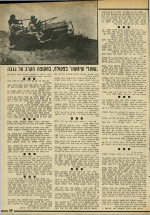 העולם הזה - גליון 1981 - 20 באוגוסט 1975 - עמוד 39 | נעבור זמן מה נמאס לנו לשכב ליד הג׳ים ולהאזין לשריקת הפגזים ולהתפוצצותם. אנו מצטרפים לחברים באחת השוחות. שם מספרים לנו את מאורעות היום. יוסף סיף׳ שיצא אתי בשעתו