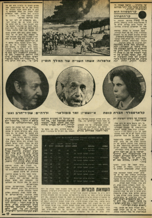העולם הזה - גליון 1988 - 8 באוקטובר 1975 - עמוד 17 | שר מ חקרנו ...מדאה שאחוז המשיבים גכונה גבוה יותר כמידגם האוכלוסייה הכללית.״ אחרים השיבו בי אלמלנה הוא שם של בחורה יסה, או של חברת־תעופה. אחד כתב כי היא היתד.